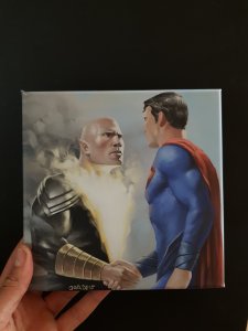 Canvas print: Black Adam meets Superman