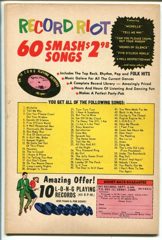 Archie #165 1966-Betty-Veronica-Jughead-VG