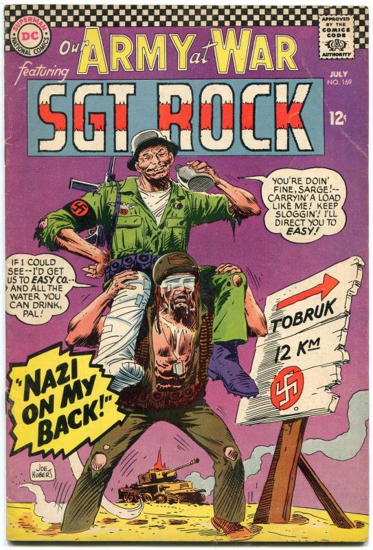 OUR ARMY AT WAR #169 1966-D.C. WAR SILVER-AGE-SGT. ROCK- VG