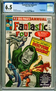 Fantastic Four Annual #2 (1964) CGC 6.5! Cream to OW Pages!
