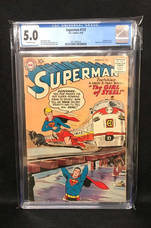 Superman #123 (DC, 1958) CGC 5.0