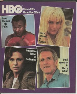 ORIGINAL Vintage Mar 1985 HBO Guide Magazine Daryl Hannah Splash Larry Holmes