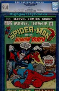 MARVEL TEAM-UP #3, 3rd Morbius, CGC= 9.4, NM, Spider-man, Gil Kane