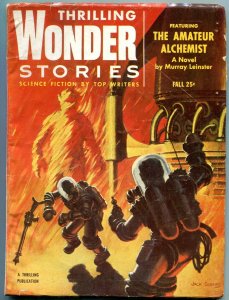 Thrilling Wondering Stories Pulp Fall 1954- Amatuer Alchemist- Coggins cover VG+