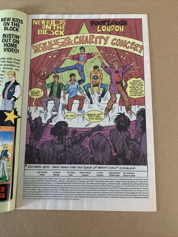 NEW KIDS ON THE BLOCK COMIC TOUR (1990 Series) #4 Comics Book 