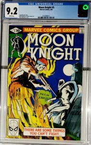 MOON KNIGHT #5 CGC 9.2 (Marvel 1981) 1st solo series