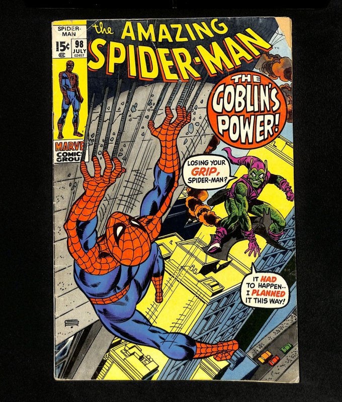 Amazing Spider-Man #98 Drug Issue! Green Goblin! No CCA!