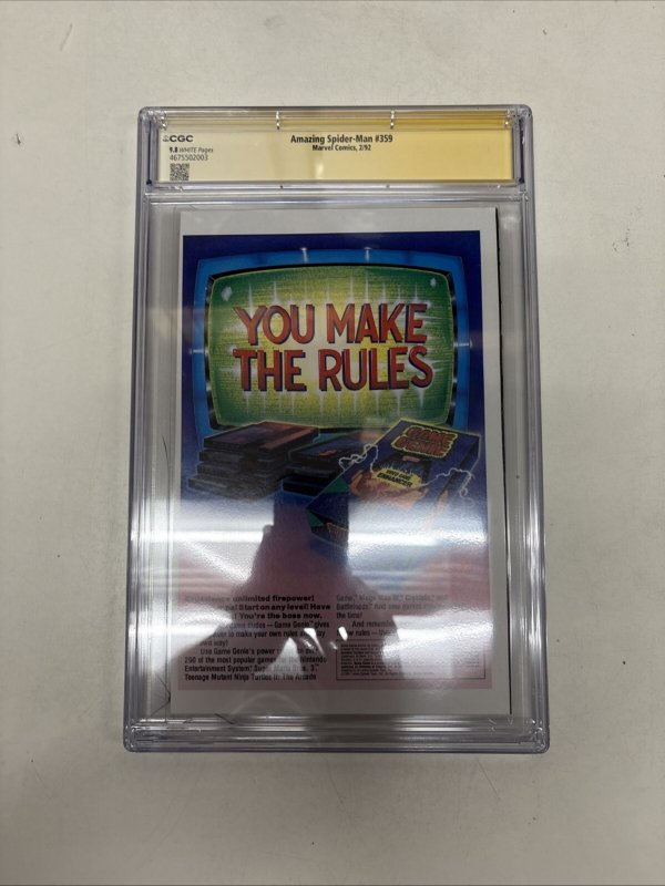 Amazing Spider-Man (1992) # 359 (CGC 9.8 SS) Signed Mark Bagley * Carnage