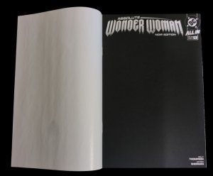 Absolute Wonder Woman Blank Sketch Variant Cover Noir Edition VF