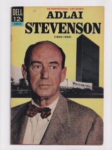 Adlai Stevenson Dell Comics 1964 Sharp Copy FN Life Story Photo Cover 