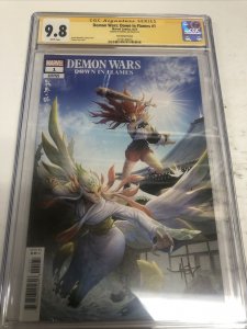 Demon Wars: Down In Flames (2023) #1 (CGC 9.8 SS) Signed By Creees Lee Var 1:25