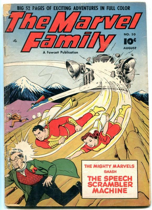 The Marvel Family #50 1950- Golden Age- Speech Scrambler Machine VG- 