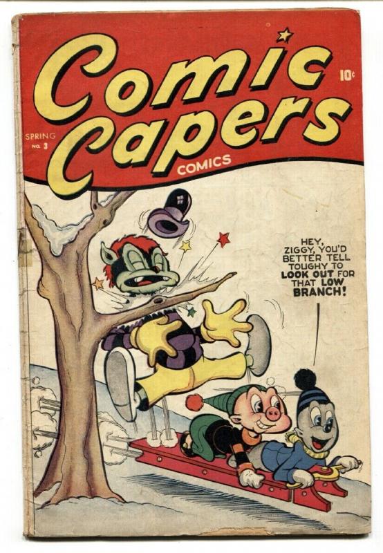 Comic Capers #3 1944-Timely-Super Rabbit-wacky humor-incomplete