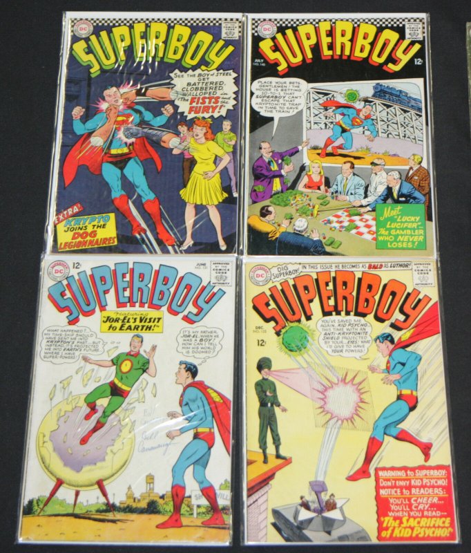 VINTAGE DC MID GRADE SILVER SUPERBOY 14 COMICS LOT (5.0-7.0)