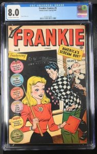 Frankie #5 CGC 8.0 1947- Golden Age Marvel comic- 4376331004