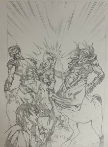 Incredible Hulks Hulk 617 Splash Page Victor Drujiniu Original Art Amadeus Cho