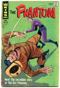 THE PHANTOM #20 1967-KING-1ST GIRL PHANTOM-FLASH GORDON FR/G