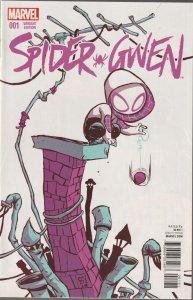 Spider-Gwen # 1 Skottie Young Variant Cover NM Marvel 2015 1st Solo Series [T7]