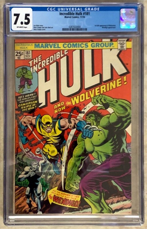 HULK 181 | 1974 - 1ST FULL APPEARANCE OF WOLVERINE | CGC 7.5 | UNRESTORED