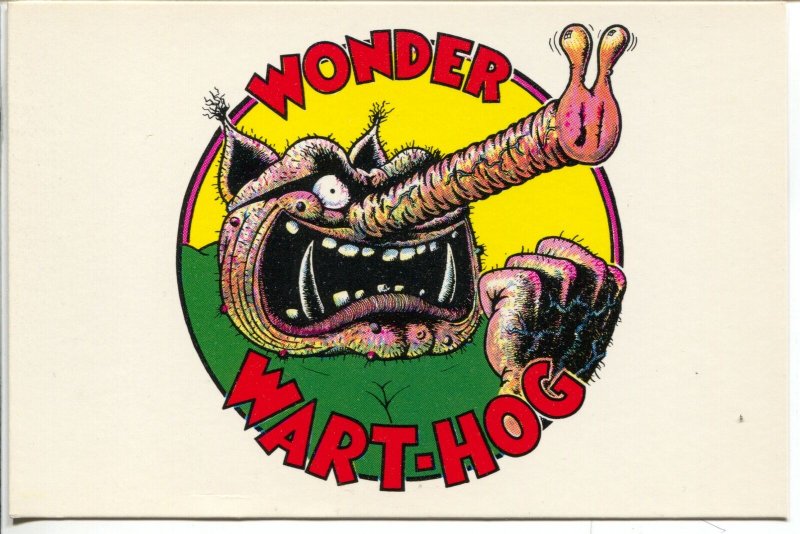 Wonder Wart-Hog Circle Post Card #16G 1980-Gilbert Shelton-6 X 4-NM 