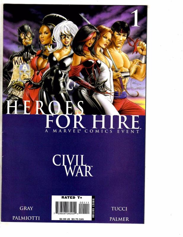 Lot Of 4 Heroes For Hire Marvel Comic Books # 1 2 3 4 Civil War  RC16