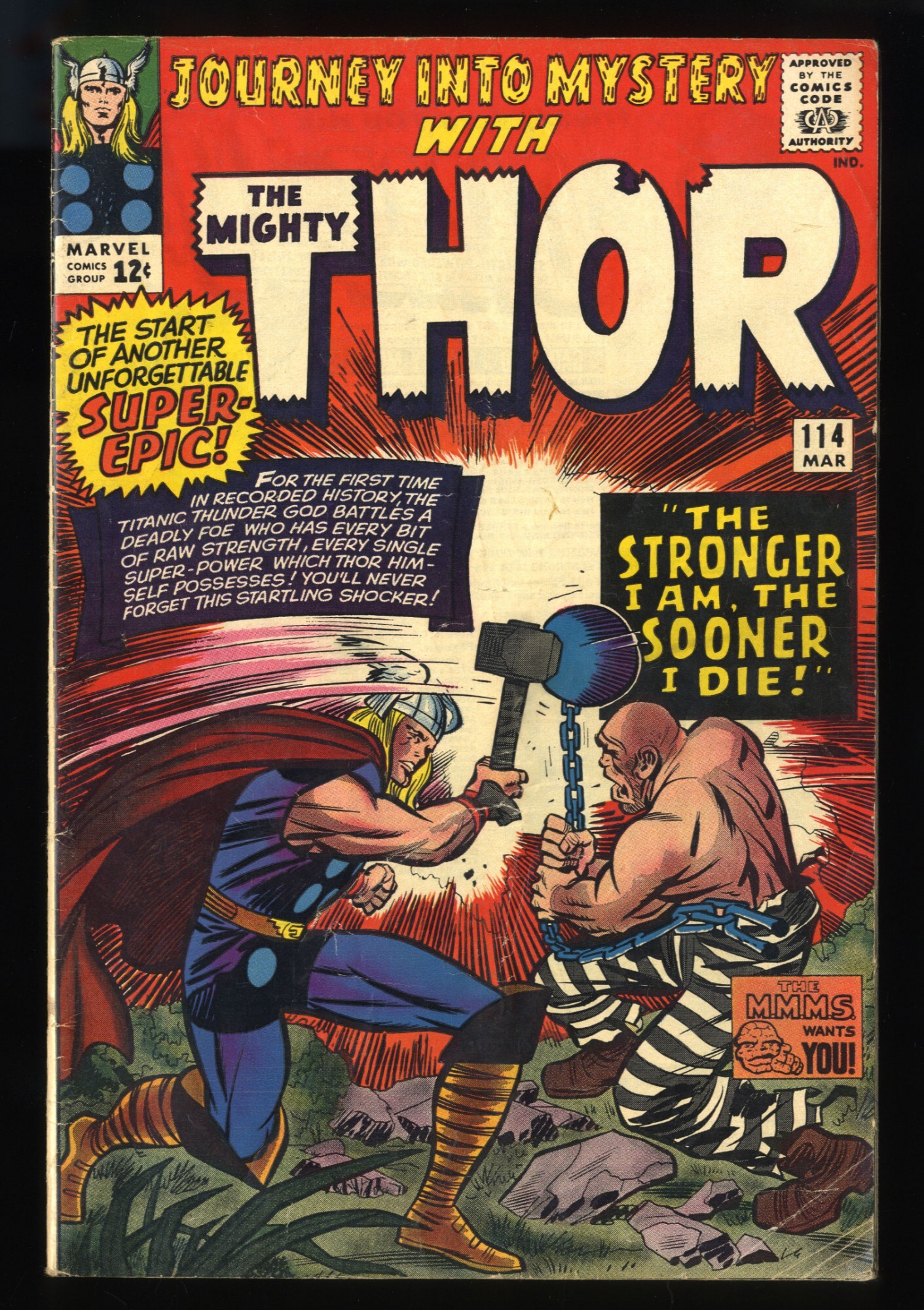 Journey Into Mystery #114 VG/FN 5.0 1st Appearance Absorbing Man! | Comic  Books - Silver Age, Marvel, Thor, Superhero / HipComic