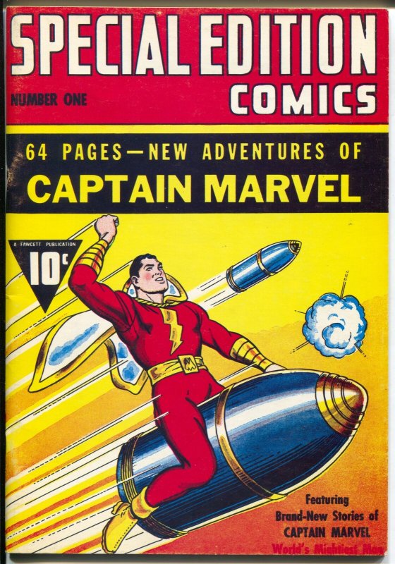 Flashback #2 1970's-Reprints Special Edition Comics #2 from 1940-Capt Marvel-FN 