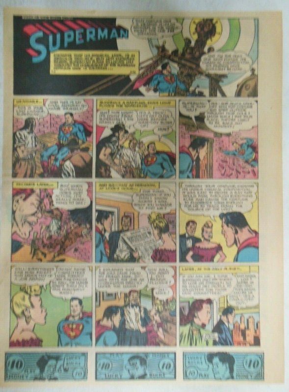 Superman Sunday Page #505 by Wayne Boring from 7/3/1949 Size ~11 x 15 inches