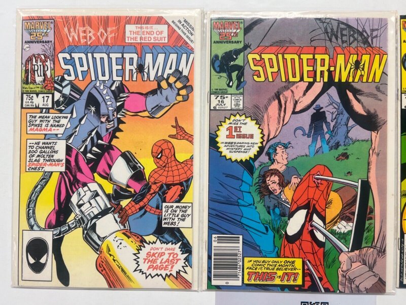 3 Web Of Spiderman Marvel Comic Books # 15 16 17 Defenders Hulk Thor 78 SM10