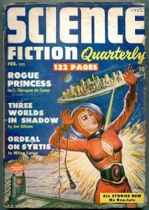 Science Fiction Quarterly Pulp February 1952- Rogue Princess VG