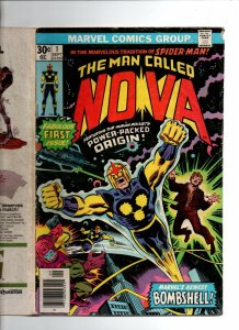 The Man Called Nova #1 newsstand - 1st app Richard Ryder Nova - 1976 - (-VG)