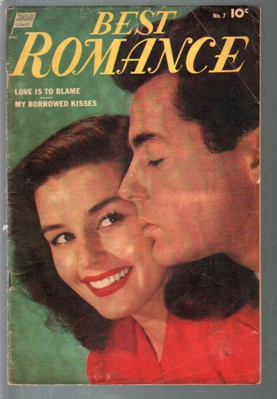 Best Romance #7 1952-photo cover-final issue-Sekowsky-Celardo-VG-