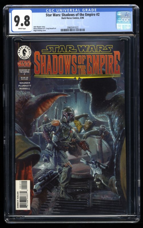 Star Wars: Shadows of the Empire #2 CGC NM/M 9.8 White Pages Boba Fett!