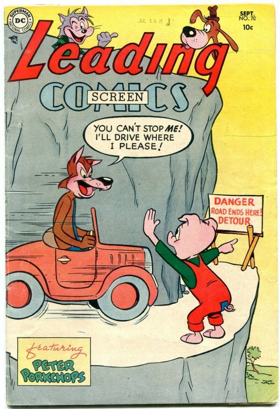 Leading Screen Comics #70 1954- DC Golden Age- Peter Porkchops VG