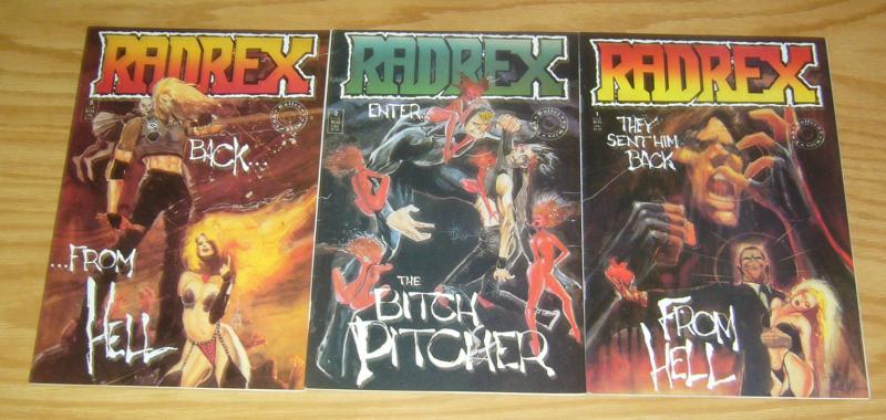 Radrex #1-3 VF/NM complete series - mark beachum cover art - bullet comics 2 set