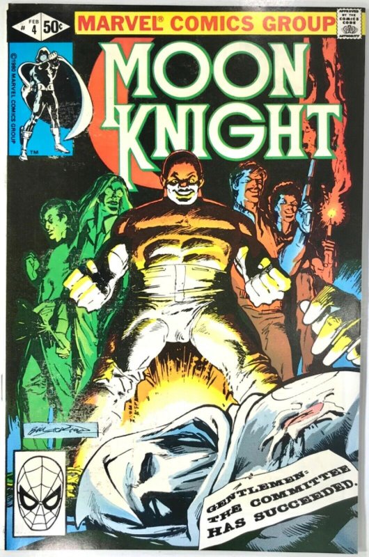 MOON KNIGHT Comic Issue 4 — 32 Pages 50 Cent Cover — 1981 Marvel Universe Fine+ 