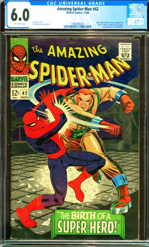 Amazing Spider-Man #42 CGC Graded 6.0 1st Reveal of Mary J Watson's Face