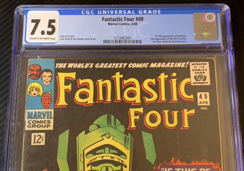 Fantastic Four #49 CGC 7.5 1st full app of Galactus MCU 1st Silver Surfer Cover