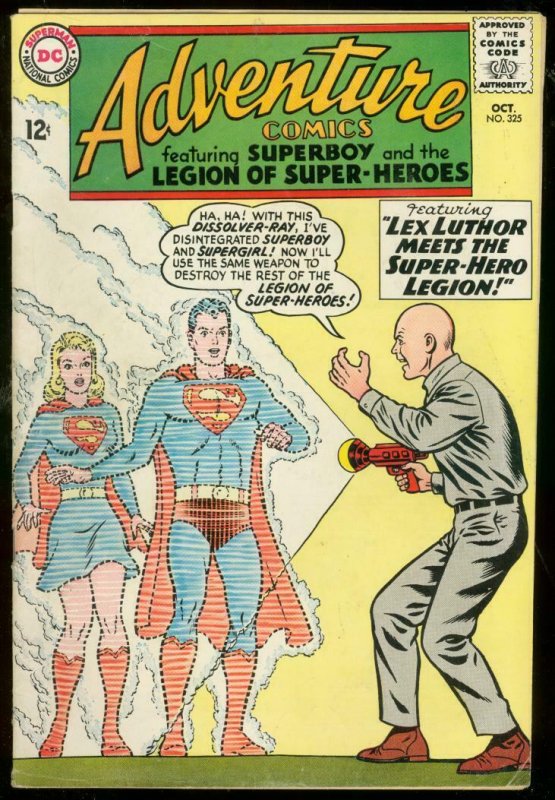 ADVENTURE COMICS #325-SUPERBOY-LEX LUTHOR-LEGION--DC VG