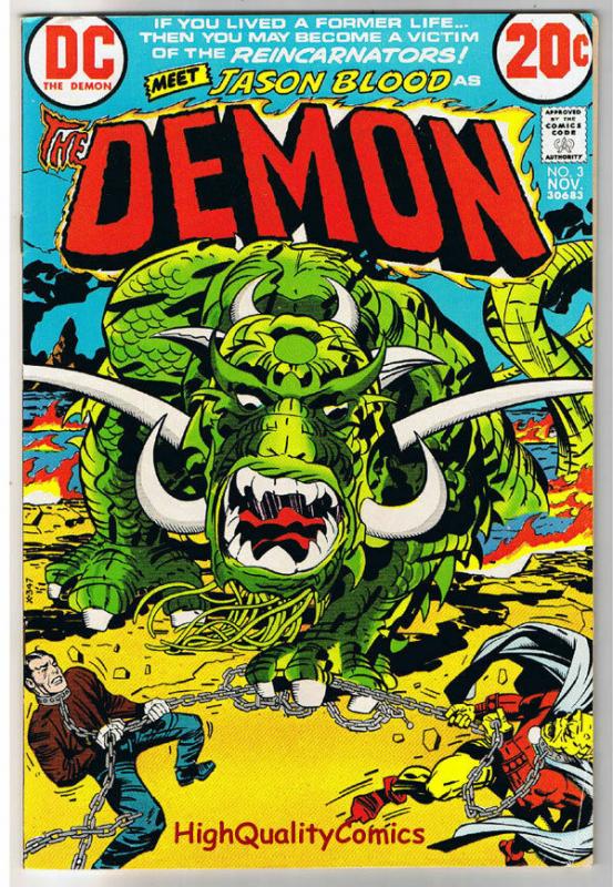 DEMON #3, FN+, Jack Kirby, 4th World, Reincarnators, 1972, more JK in store