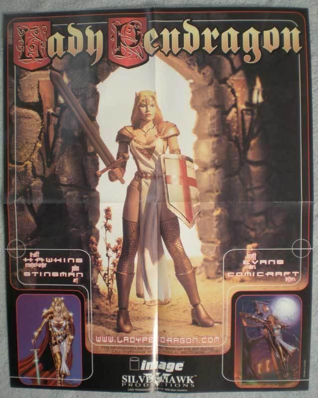 LADY PENDRAGON Promo poster, 16x 20, 1998, Unused, more in our store