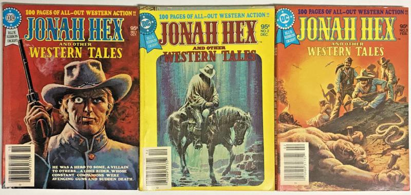 JONAH HEX & OTHER WESTERN TALES#1-3 FN/VF LOT 1979 DC DIGEST COMICS