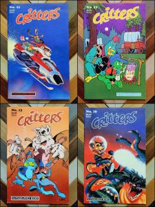 CRITTERS #11, 13, 15-16 (Fantagraphics 1987) USAGI YOJIMBO by Stan Sakai GNUFF