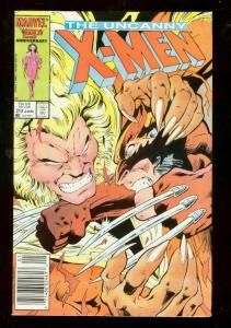 X-MEN #213 1987-WOLVERINE V SABERTOOTH-BATTLE ISSUE--NM NM