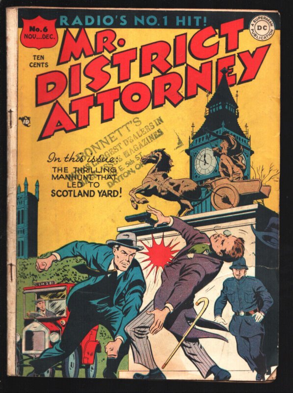 Mr. District Attorney #6 1948-DC-Win-Mortimer cover art-Pre-code crime-Howard...