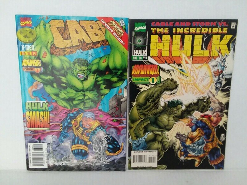 CABLE VS THE HULK - #444 AND CABLE #34 + HULK VS LUKE CAGE - FREE SHIPPING