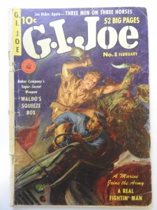 G.I. Joe #8  (1952) GD Cond! Cover detached at top staple, Centerfold detached
