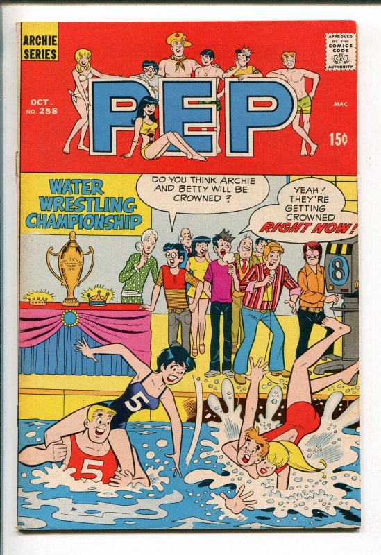 PEP #258 1971-MLJ/ARCHIE-BETTY-VERONICA-SWIM SUIT COVER-fn