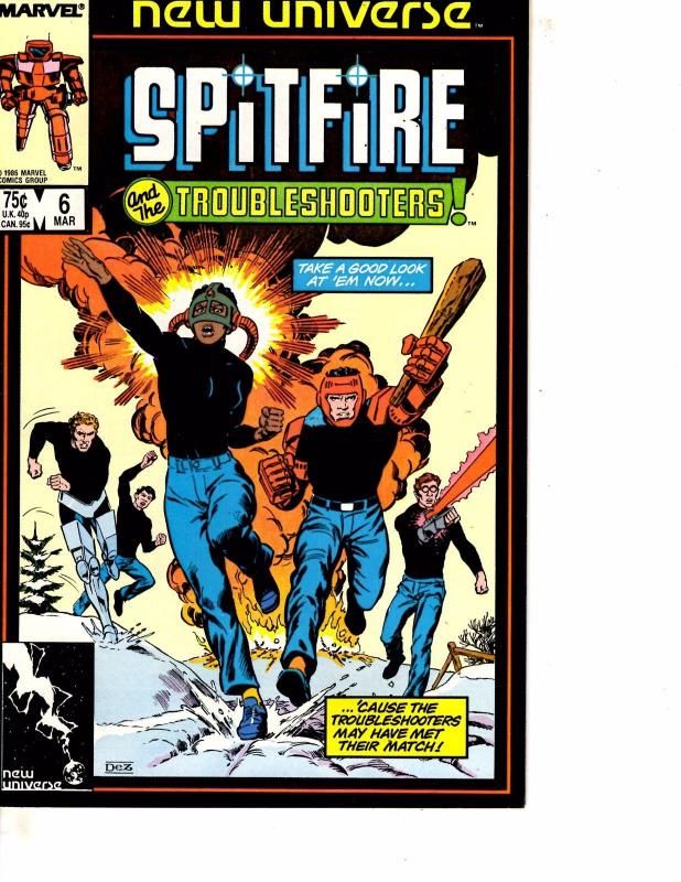 Lot Of 8 Spitfire Troubleshooters Marvel Comic Books #5 6 7 8 9 10 11 12  ON11