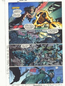 JSA #49 p.8 Color Guide Art - Black Condor, The Ray, and Wildcat by John Kalisz